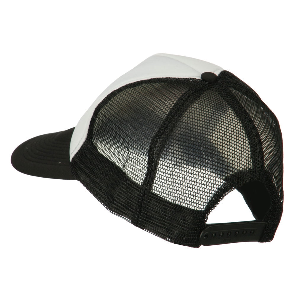 Clover St.Patrick's Day Embroidered Foam Mesh Cap - Black White OSFM