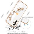thumbnail image 3 of Compatible with Samsung Galaxy A14 5G Case Silicone Shockproof with Love Heart Wrist Strap Chain for Women, Galaxy A14 5G Case Ultra Thin and Soft Cases Samsung A14 5G Phone Case (White), 3 of 7