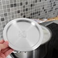 thumbnail image 4 of COMPUKAS Skillet Lid Cooking Pot Lid Silver 304 Stainless Steel Boilover Prevention Kitchen Cookware 1Set, 4 of 7