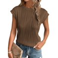 thumbnail image 1 of Remera PRETTYGARDEN Manga Corta Texturizada Café XXL, 1 of 9