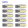 thumbnail image 1 of 10pcs 12v White Silicone Housing T10 194 W5W T10-5050-6SMD Canbus Automotive LED Signal Lights W5W T10 194 168 W5W COB 4SMD LEDs, 1 of 5