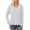 White, variant on BLCHUNen Womens Tops V Neck Pullover Tops Breathable Quick Drying Workout Gym Athletic Sports Active Casual Long Sleeve Shirts