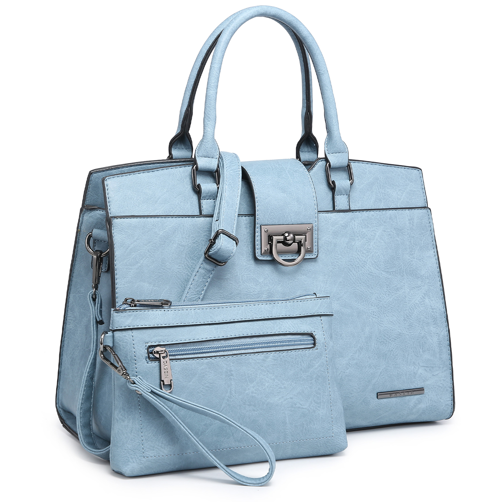 Dasein Handbags for Women Purses Monogram Satchel Purse Large Tote Ladies Handbag Shoulder Bags Top Handle Work Bag 2pcs Set