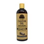 OKAY Men's Castor Oil Strengthening & Split End Repair Daily Hair & Beard Shampoo, 16 oz