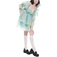 thumbnail image 2 of Txlixc Vestido de tul de princesa con busto fruncido y mini volantes para mujer Txlixc Moda, 2 of 9