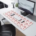 thumbnail image 2 of Long Mouse Pads for Desk,Red Christmas Snowflake Pattern Desk Mats on Top Of Desks, Desk Mouse Pad Extra Large with 3mm Non-Slip Base and Stitched Edge for Gaming,Office,Work,Home 31.5x11.8in, 2 of 5