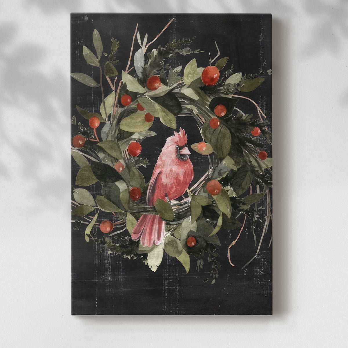 Christmas Cardinal II- Gallery Wrapped Canvas