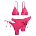 thumbnail image 1 of DGMIOCS Women's Halter Bikini Tankini Set Hot Pink L, 1 of 7