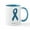 White/Blue Inside, variant on CafePress - Conquer All. Teal Ribbon Mugs - 11 oz Ceramic Mug - Novelty Coffee Tea Cup