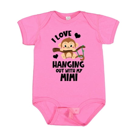

Inktastic Monkey I Love Hanging out with My Mimi Gift Baby Boy or Baby Girl Bodysuit