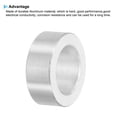 thumbnail image 4 of M10 Aluminum Spacers, 12 Pcs Metal Spacers Aluminum 10.2mm ID x 16mm OD x 6mm L Aluminum Spacer Screw Standoff Round for 3/8 or M10 Screw Bolts, 4 of 5