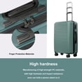 thumbnail image 5 of Travelhouse 3 Piece Hardside Luggage Set Hardshell Lightweight Suitcase with TSA Lock Spinner Wheels 20in24in28in.(Green), 5 of 10