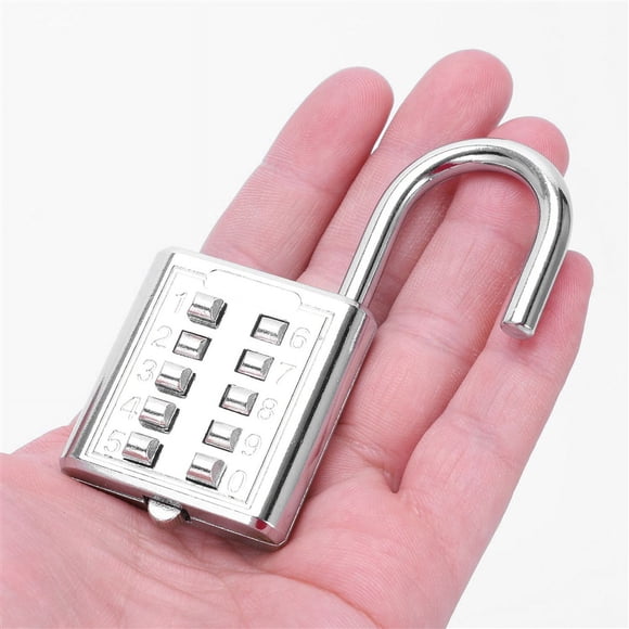 3X Bouton Antivol Combinaison Cadenas Chiffre Poussoir Serrure à Mot de Passe Serrure de Sécurité en Alliage de Zinc Serrure Codée pour Valise