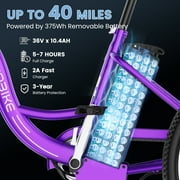 MOONCOOL 24/26 Electric Tricycle for Adults, 700W Peak Motor,7 Speeds Electric Trike w/ 36V 10.4Ah Removable lithium battery,3 Wheels Unisex Electric Bikes,16MPH,40Miles