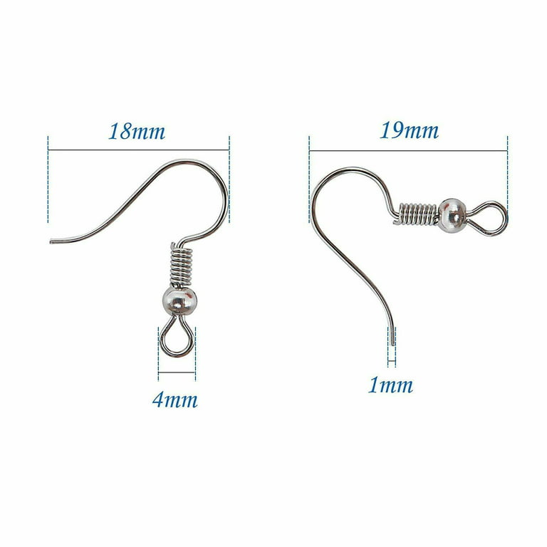 100-200 DIY Jewelry Making Findings Earring Hook Coil Ear Wire French Hook Alloy in Gold | One Size
