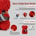 thumbnail image 4 of RECUTMS Valentines Day Gifts for Her Artificial Rose Teddy Bear with Box 10 inch for Mothers Day Anniversary Birthday Gifts（Red）, 4 of 8