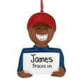 thumbnail image 2 of Boy with Braces - Dark Skin - Personalized Christmas Ornament - Dentist - Orthodontist - Perfect Stocking Stuffer - Great Gift Ideas, 2 of 2