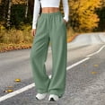 thumbnail image 2 of Yutgune Women's Sweatpants Elastic Drawstring Waist Wide Leg Design Side Pockets Relaxed Fit Casual Lounge Pants, 2 of 7