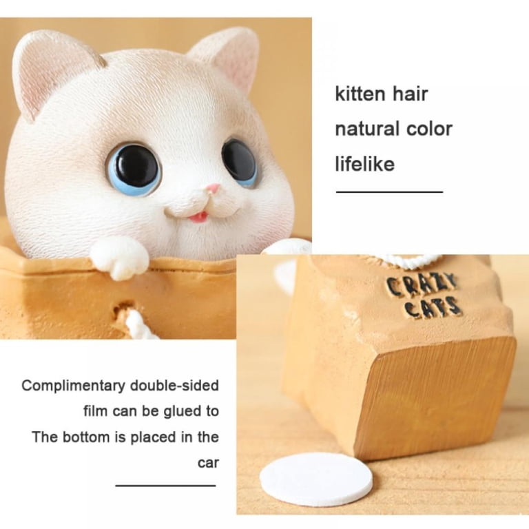 Poupangke Bobblehead Chat pour Voiture,Chat Bobblehead Voiture - Ornements Mignons pour Tableau de Bord | Décor de tête secouante de Tableau de Bord Poupangke Bobblehead Chat pour Voiture,Chat Bobblehead Voiture - Ornements Mignons pour Tableau de Bord | Décor de tête secouante de Tableau de Bord
