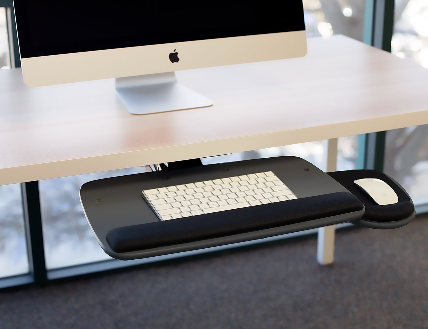 Mount-It! Under Desk Keyboard Platform With Wrist Rest Pad - image 2 of 15