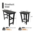 thumbnail image 3 of Innovaze 3-Piece Outdoor Patio Bar Set with Stools, HDPE Weather Resistant High Top Bistro Table and Chairs for Poolside, Garden, Backyard, 3 of 6