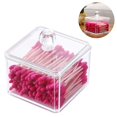 thumbnail image 1 of Dispensador de acrílico, juegos cuadrados apilables, contenedor de cosméticos con tapa, hisopos de algodón, almohadillas, bolas, soporte para joyas para baño y tocador Sincero Electrónica, 1 of 5