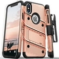thumbnail image 1 of ZIZO BOLT Series for iPhone X Case Military Grade Drop Tested with Screen Protector, Kickstand and Holster iPhone XS ROSE GOLD BLACK, 1 of 6
