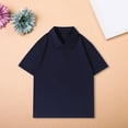 thumbnail image 2 of KAUOD Boys Girls Oversized Polo Shirt Short Sleeve School 𝗨niform Pullover Tops Summer Basic Plain Trendy Shirts, 2 of 8