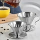 thumbnail image 2 of Coffee Dripper Stainless Steel V-Shape Dripper Coffee Funnel Hand Brewed Coffee Filter Pour Over Coffee Brewing, 2 of 5