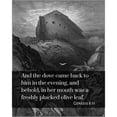 thumbnail image 3 of ArtsyQuotes 12x14 Black Modern Framed Museum Art Print Titled - Bible Verse Quote Genesis 8:11, Gustave Dore - The Dove sent forth from the Ark, 3 of 5