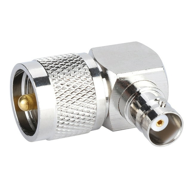 1 Uds UHF PL-259 macho a BNC hembra adaptador de ángulo recto conector adaptador Coaxial RF