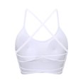 thumbnail image 6 of Sngxgn Womens Longline Sports Bra Padded Workout Crop Tank Tops(White,S), 6 of 7