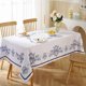 thumbnail image 1 of Summer Rectangle Tablecloths Spring Blue White WaterProof Table Cover Holiday Wedding Party Home Kitchen Dining Room Table Decor, 1 of 5