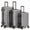Steel Gray, variant on Bell + Howell 3 Piece Luggage Set, Carbon Fiber Hardside Spinner Suitcases, Nested Luggage Sets with Built-In Scale, Navy