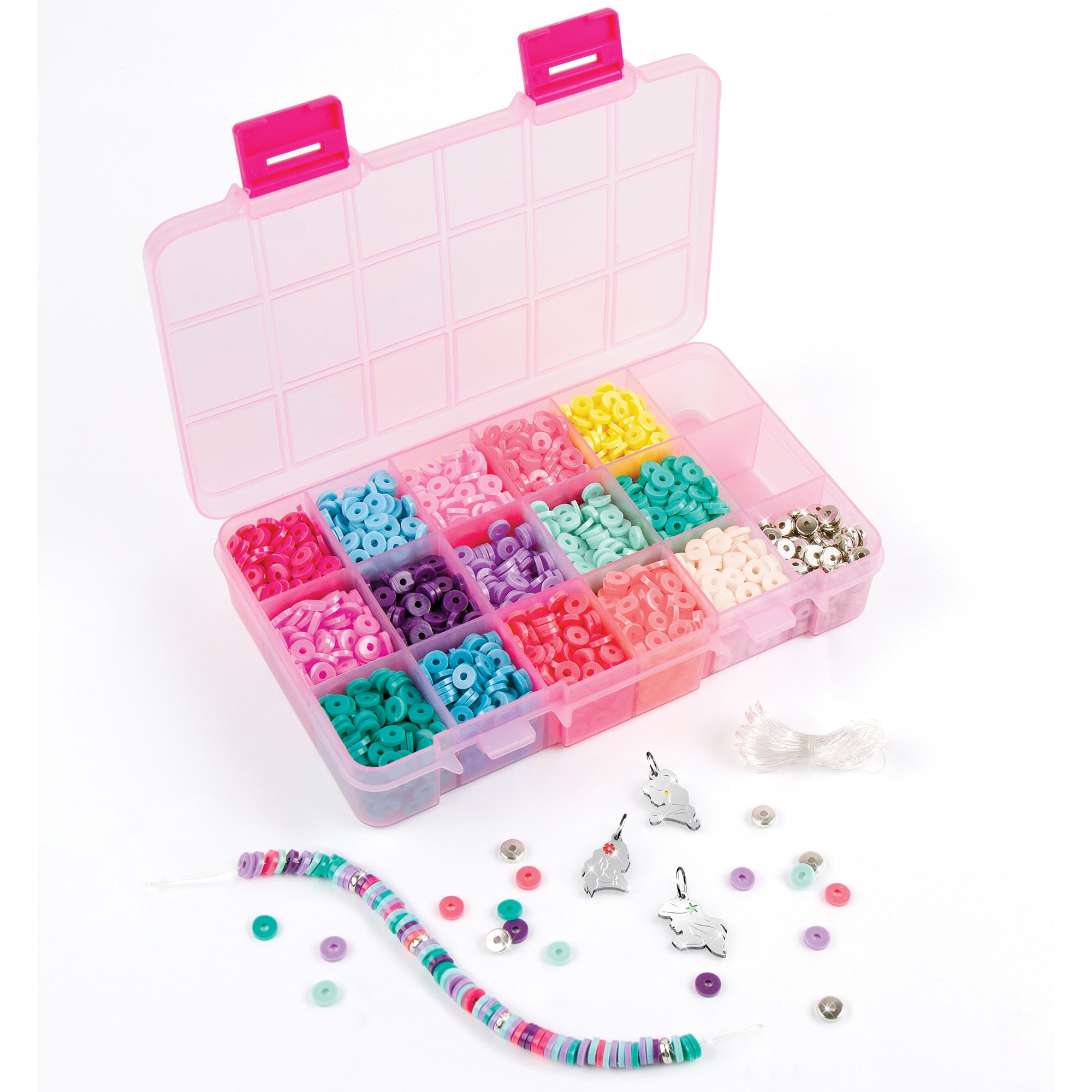 Make It Real Disney Princess Royal Rounds Heishi Beads Charm Set - Disney  Princess Craft Kit with Disney Charms & Beads for Jewelry Making - DIY  Disney Jewelry …