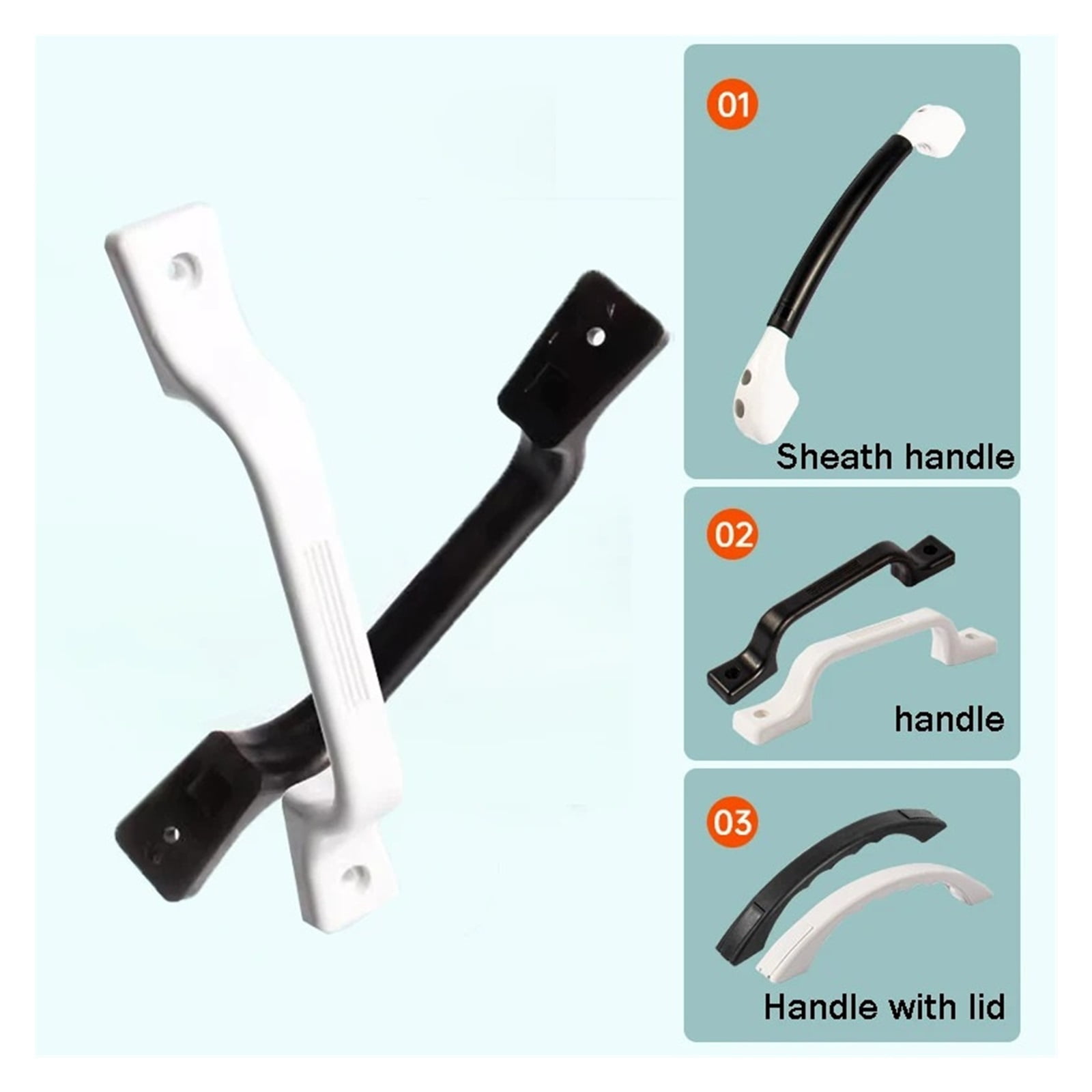 RV Door Handle,RV Auxiliary Handrail Caravan Door Handle Boarding Handrail Cabinet Ceiling Handle Accessories Camper Motorhome ,Simple to Install