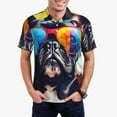 thumbnail image 1 of Balery Rainbow Bulldog Sunglasses Camisa Polo de Hombre con Estampado, de Manga Corta y Tejido Medio, Camisa Tipo Golf Polo-4X-Large, 1 of 6
