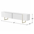 thumbnail image 7 of TV Stand 100 with Gold legs and two spacious doors in White, 7 of 7