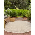 thumbnail image 3 of Jill Zarin Outdoor Collection Area Rug - Costa Rica (7' 10" x 10' Oval Beige/Cream), 3 of 11
