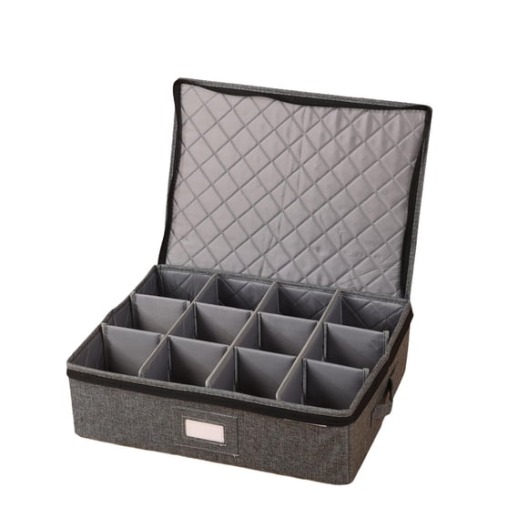 Siruishop Cups and Mug Storage Box Holds 12 China Storage Container for Dishes Stemware