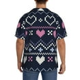 thumbnail image 3 of Honeii Pixel Heart Winter for Men's Short-Sleeved Button-Up Collared Shirt Featuring A Pocket, Perfect for Beach Vacations, And Travel Adventures.-4X-Large, 3 of 5
