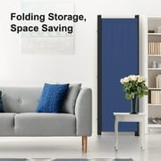 Room Divider 4 Panel Folding Privacy Screens 88 Portable Room Partition for Room Separator Freestanding Wall Divider for Office Bedroom Classroom Hospital, Blue