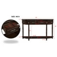 thumbnail image 4 of Aukfa Console Table, 52" Retro Half Moon Sofa Table with 2 Drawers and Shelf for Living Room/Hallway, Espresso, 4 of 8