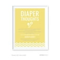 thumbnail image 1 of Diaper Thoughts Yellow Chevron Baby Shower Fun Activities, Party Sign, 1 of 1