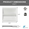 thumbnail image 3 of 2x2 LED Troffer Center Basket Panel, Color Selectable 3500K/4000K/5000K, Watt Adjustable 30W/35W/40W-Up to 5000 Lumens, 0-10V Dimmable, 120-270V-UL&DLC Listed, 3 of 7