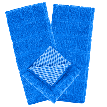 

Dish Towels - Kitchen Towel set Includes: 3 Kitchen Towel 4 Scrubbers - Teal Dish Cloths