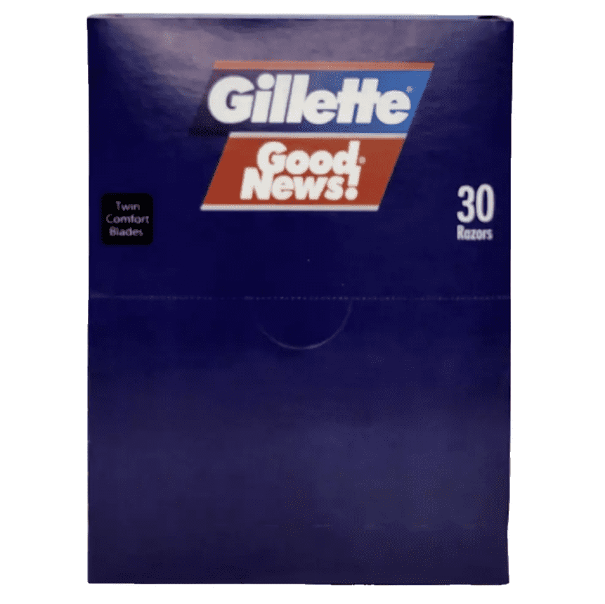 Good News Disposable Razors Twin Blade Box of 30 Razors Lubricating strip with Pivoting Head