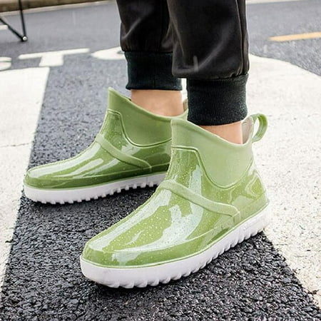 Bnwani Rainboots Boots Men Rubber Boots For Men Sporty Fashion Non-slip Soft Ankle-High Rain Boots Clearence On Shoes 39-44