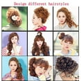 thumbnail image 7 of Elegant Woman Donut Ponytail Synthetic Hair Clip In Big Hair Messy Dish Bun Chignon, 7 of 7