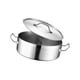 thumbnail image 4 of Olla caliente de acero inoxidable, utensilios de cocina con tapa, olla gruesa para sopa, olla para cocinar para picnic, cocina, barbacoa, reunión Diámetro 20cm, 4 of 8